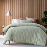 NNEDSZ Vintage Design Homewares Reflections Sage Cotton Quilt Cover Set King