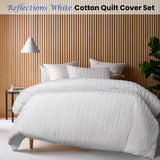 NNEDSZ Vintage Design Homewares Reflections White Cotton Quilt Cover Set Single