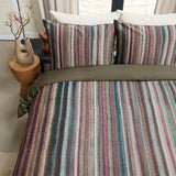 NNEDSZ Bedding House Roman Multi Cotton Stripe Quilt Cover Set King