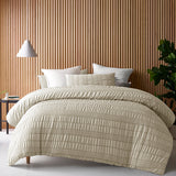 NNEDSZ Accessorize Seersucker Natural Polyester Quilt Cover Set King