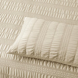 NNEDSZ Accessorize Seersucker Natural Polyester Quilt Cover Set King