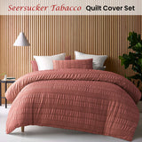 NNEDSZ Accessorize Seersucker Tobacco Polyester Quilt Cover Set King
