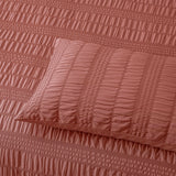 NNEDSZ Accessorize Seersucker Tobacco Polyester Quilt Cover Set King