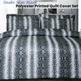 NNEDSZ Big Sleep Snake Skin Black Quilt Cover Set Double