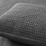NNEDSZ Soho Waffle Dark Grey Quilt Cover Set Queen