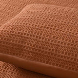 NNEDSZ Soho Waffle Tobacco Quilt Cover Set King