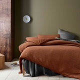 NNEDSZ Soho Waffle Tobacco Quilt Cover Set Queen