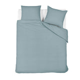 NNEDSZ Bedding House Summer Blue Grey Seersucker Cotton Quilt Cover Set Queen