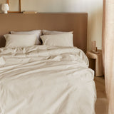 NNEDSZ Bedding House Summer Sand Seersucker Cotton Quilt Cover Set King
