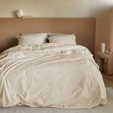 NNEDSZ Bedding House Summer Sand Seersucker Cotton Quilt Cover Set King