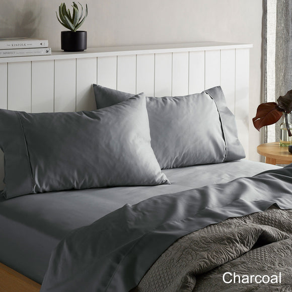 NNEDSZ Accessorize 1500TC Cotton Rich Sheet Set Charcoal King