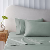 NNEDSZ 400TC Sage Bamboo Cotton Sheet Set 40cm Wall Queen