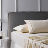 NNEDSZ Cotton Flannelette Sheet Set 40cm Wall Stone King