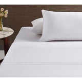 NNEDSZ White Piped Hotel Deluxe Cotton Sheet Set King
