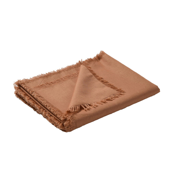 NNEDSZ Vintage Design Homewares Gypsy Terracotta Washed Linen Cotton Table Runner 35 x 180cm