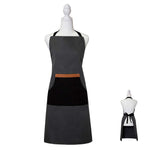 NNEDSZ J Elliot Home Selby Cotton Apron 83 x 68 cm Charcoal & Black