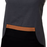 NNEDSZ J Elliot Home Selby Cotton Apron 83 x 68 cm Charcoal & Black