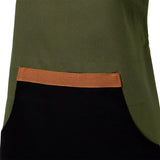NNEDSZ J Elliot Home Selby Cotton Apron 83 x 68 cm Olive & Black