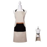 NNEDSZ J Elliot Home Selby Cotton Apron 83 x 68 cm Sandstone & Black