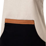NNEDSZ J Elliot Home Selby Cotton Apron 83 x 68 cm Sandstone & Black