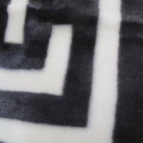 NNEDSZ Bloomington 800GSM Greek Key Charcoal Winter Premium Quality 1 Ply Mink Blanket Queen