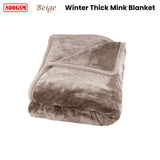 NNEDSZ J Elliot Home 800GSM Luxury Winter Thick Mink Blanket Beige Queen