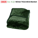 NNEDSZ J Elliot Home 800GSM Luxury Winter Thick Mink Blanket Sea Kelp Queen