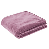 NNEDSZ Home 450gsm Solid Faux Mink Blanket Dusty Pink