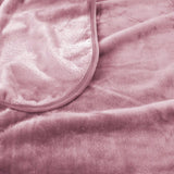 NNEDSZ Home 450gsm Solid Faux Mink Blanket Dusty Pink