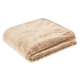 NNEDSZ Home 450gsm Solid Faux Mink Blanket Natural