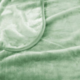 NNEDSZ Home 450gsm Solid Faux Mink Blanket Sage
