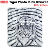 NNEDSZ Home 350gsm Tiger Photo Mink Blanket