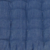 NNEDSZ J Elliot Home Set of 2 Outdoor 100% Cotton Chair Pads 40 x 40 cm Solid Blue