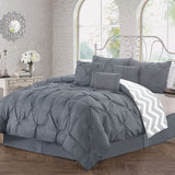 NNEDSZ J Elliot Home 6 Pcs Ella Grey Comforter Set Single