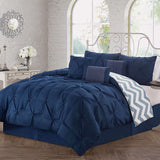 NNEDSZ J Elliot Home 6 Pcs Ella Navy Comforter Set Single