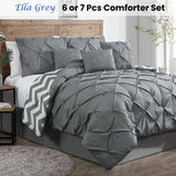 NNEDSZ J Elliot Home 7 Pcs Ella Grey Comforter Set King