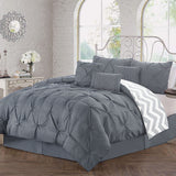 NNEDSZ J Elliot Home 7 Pcs Ella Grey Comforter Set Queen