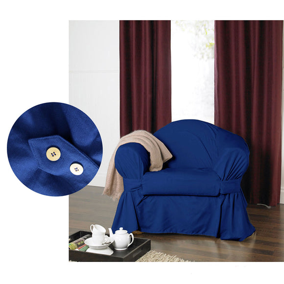 NNEDSZ IDC Homewares Cotton Sofa Cover Navy (also known as Pacific Blue) 1 Seater 54 x 245 cm