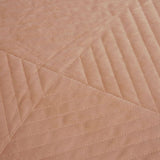 NNEDSZ Home Merida Clay Pink Velvet Quilted Coverlet Set Queen/King