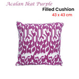 NNEDSZ Home Acalan Ikat Purple Filled Cushion