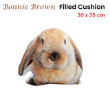 NNEDSZ Bonnie Brown Shaped Filled Cushion 30 x 35 cm
