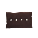 NNEDSZ Button Brown Oblong Filled Cushion 30 x 45 cm