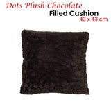 NNEDSZ Dots Chocolate Dots Chocolate Plush Filled Cushion 43 x 43 cm