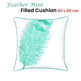 NNEDSZ Home Feather Mint Filled Cushion 60 x 60 cm