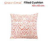 NNEDSZ Home Grace Coral Applique Filled Cushion 43 x 43 cm
