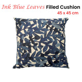 NNEDSZ Home Leave Ink Blue Filled Cushion 43 x 43 cm