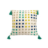 NNEDSZ Home Polka Dots Tassel Blue Filled Cushion 43 x 43 cm