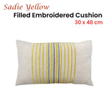 NNEDSZ Sadie Embroidered Oblong Filled Cushion 30 x 48 cm