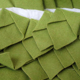 NNEDSZ Small Designed Square Cushion Cover 30 x 30 cm Leaf Green Pleats