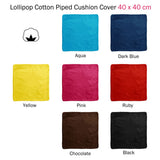 NNEDSZ Lollipop Cotton Piped Square Cushion Cover 40 x 40 cm Ruby